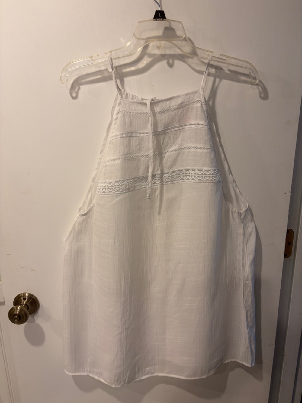 Xhilaration  size M White Sleeveless lase Detail  mini dress